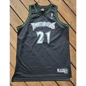 Vintage Minnesota Timberwolves Kevin Garnett Reebok Jersey Sz 2XL +2 Length NBA